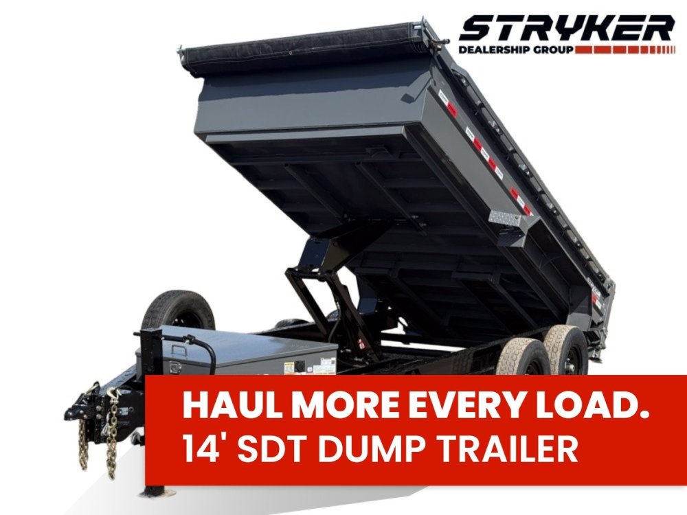 14' Stryker SDT Bumper Pull Dump Trailer 24" Side Walls - (2) 7k Axles 004268