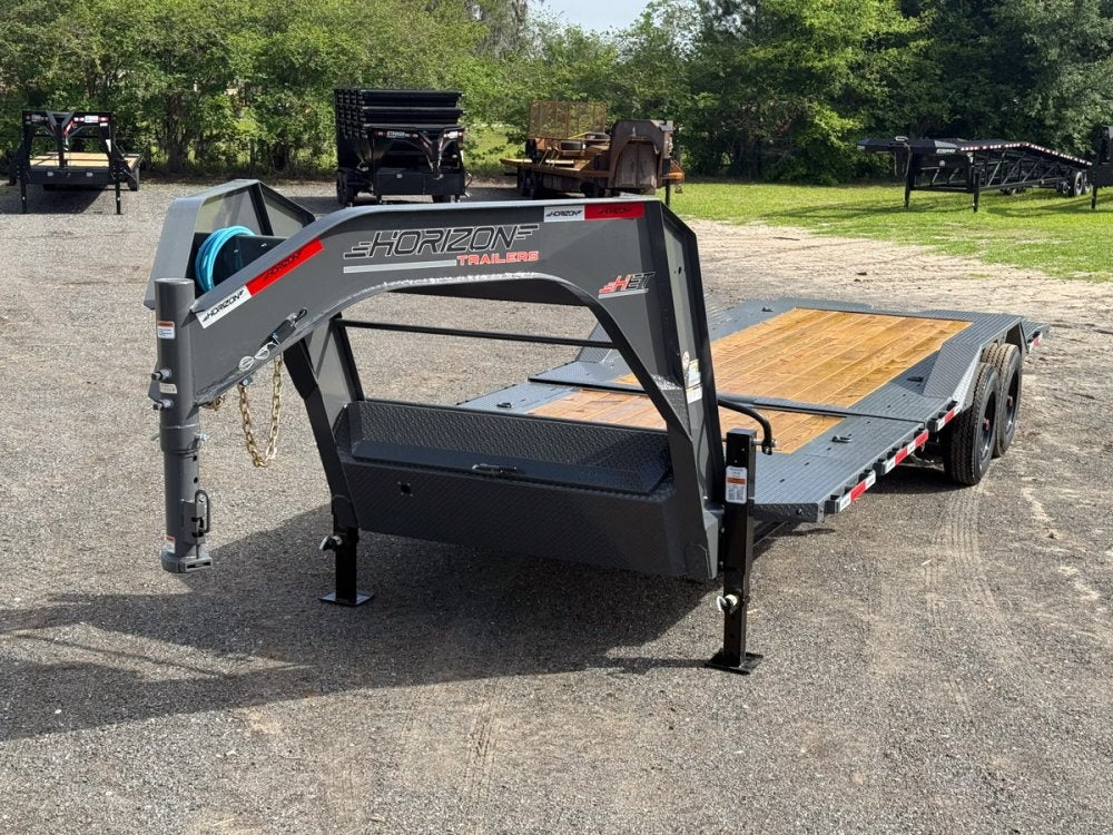 24' Horizon HET Gooseneck Equipment Tilt Trailer Drive Over Fenders - (2) 10K Axles 16856