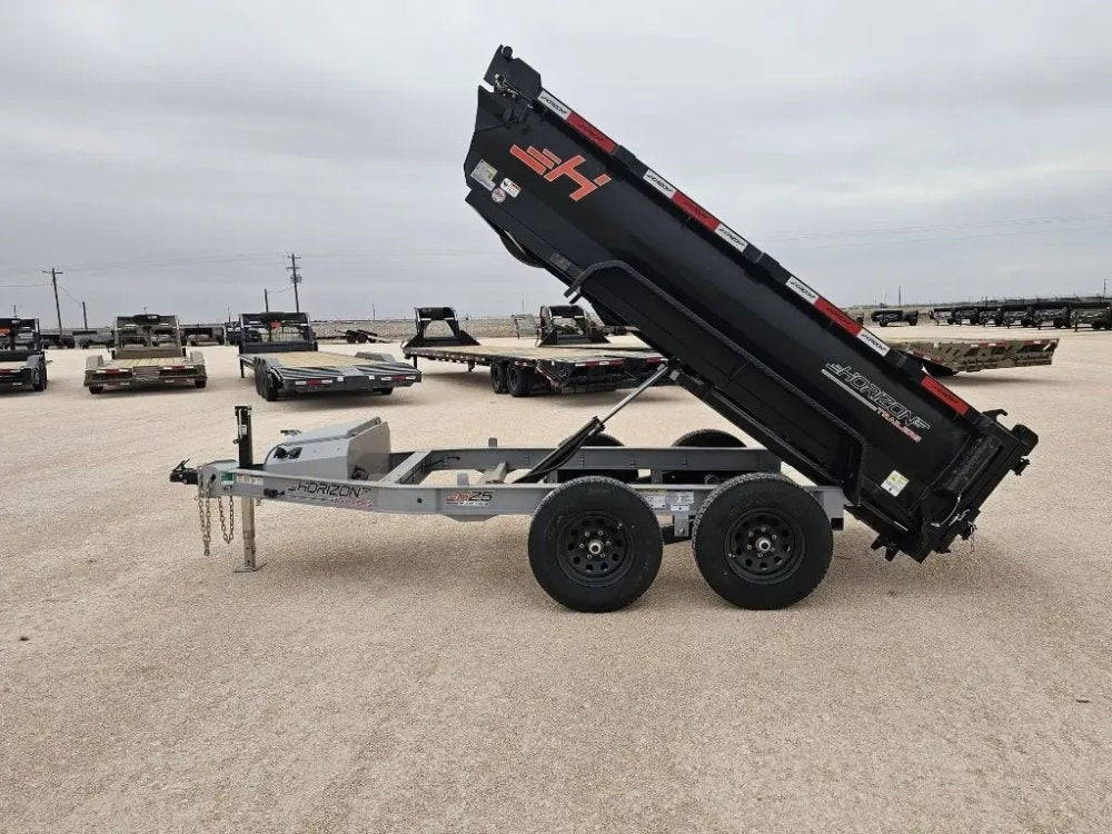 10' Horizon HZ5 Bumper Pull Dump Trailer 24" Side Walls - (2) 3.5K Axles - Bumper Pull Dump - TrailerSwap
