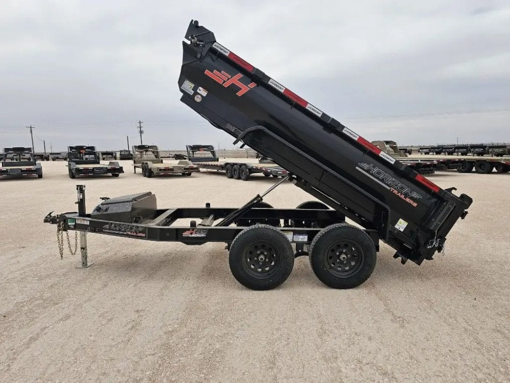 10' Horizon HZ5 Bumper Pull Dump Trailer 24" Side Walls - (2) 3.5K Axles - Bumper Pull Dump - TrailerSwap