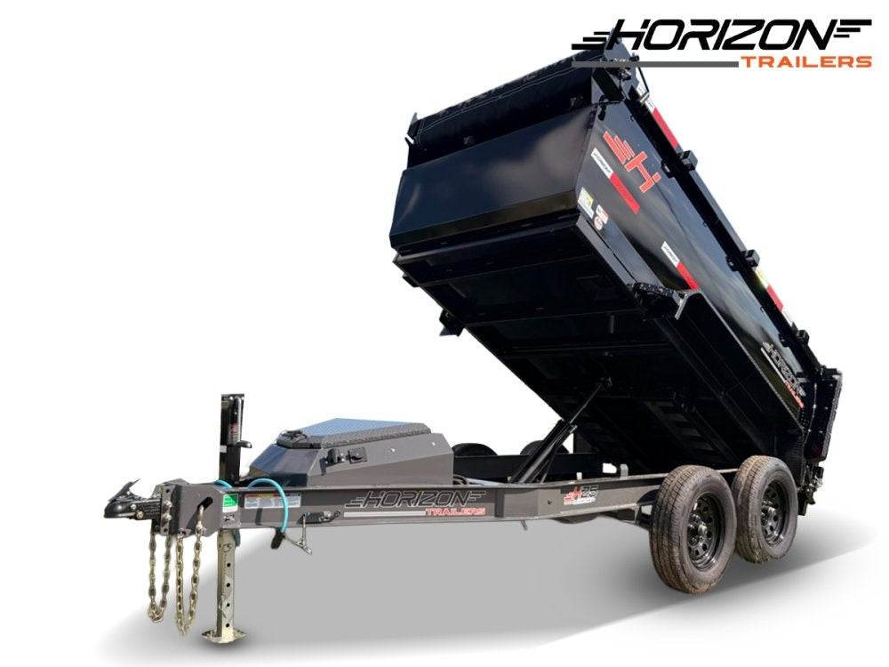 10' Horizon HZ5 Bumper Pull Dump Trailer 36" Side Walls - (2) 3.5K Axles - Bumper Pull Dump - TrailerSwap