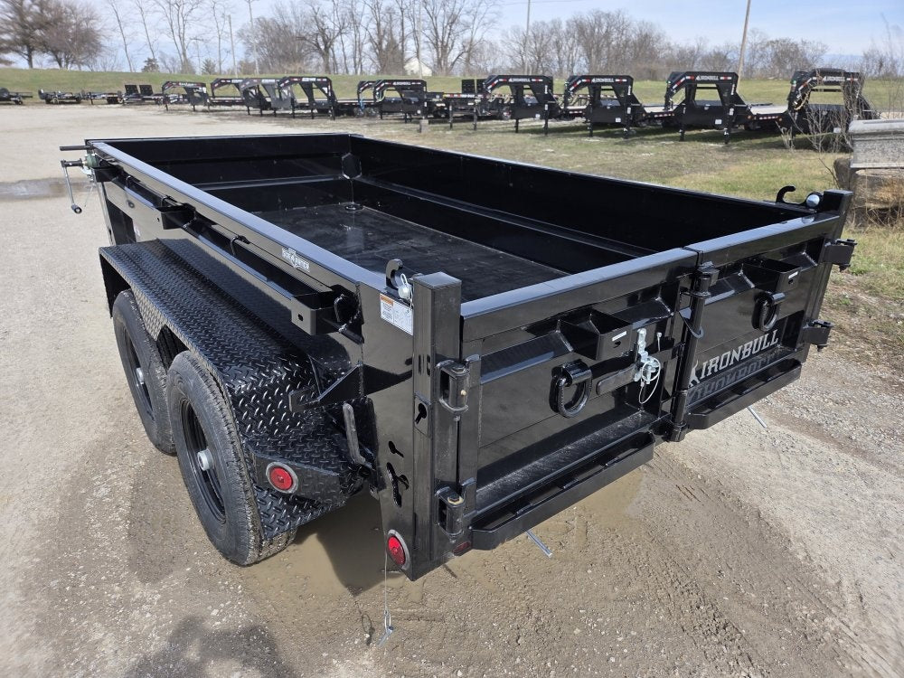 10' x 60" Iron Bull DTB Bumper Pull Dump Trailer 18" Side Walls - (2) 5200 lb Axles - Bumper Pull Dump - Dump Trailers - TrailerSwap