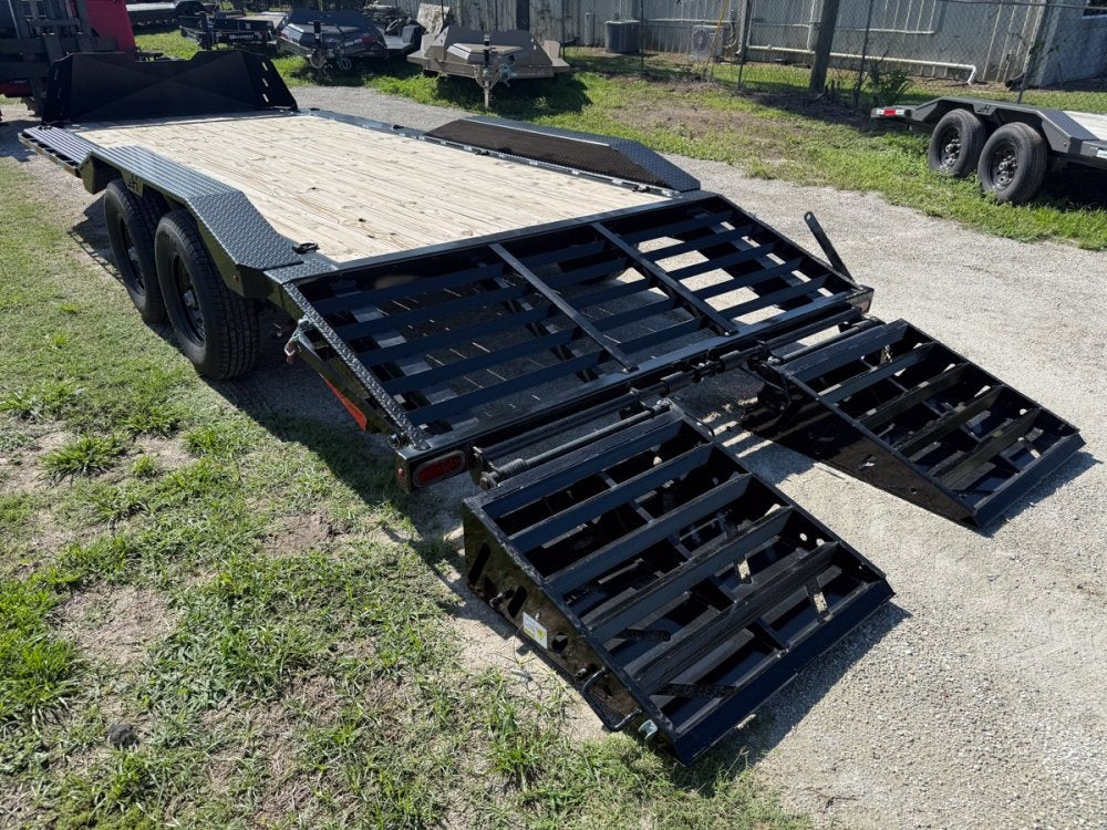 20' Horizon EHZ Bumper Pull Equipment Trailer Mega Ramps - (2) 7K Axles 003808