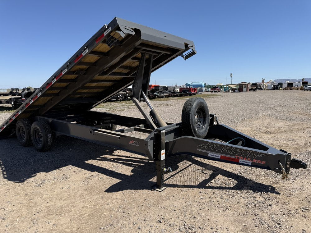 22' Horizon FFT Bumper Pull Full Deckover Tilt Trailer - (2) 8K Axles 015225