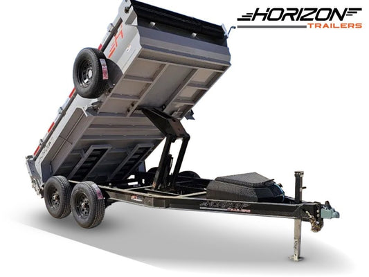12' Horizon HZ6 Bumper Pull Dump Trailer 24" Side Walls - (2) 5.2K Axles - Bumper Pull Dump - TrailerSwap