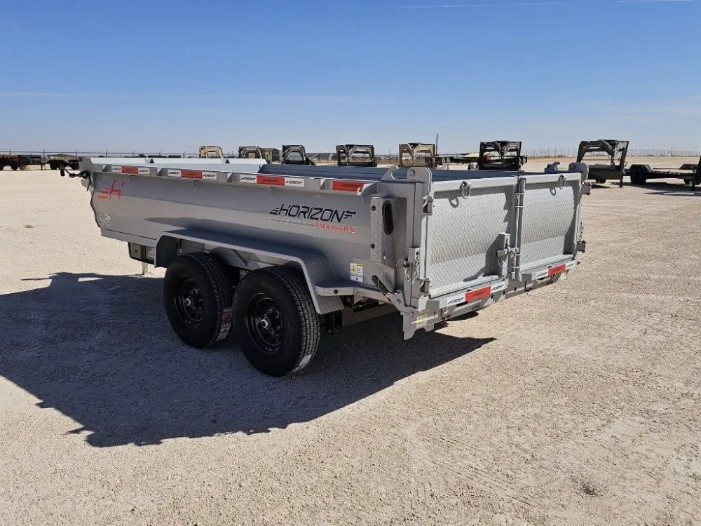 12' Horizon HZ6 Bumper Pull Dump Trailer 24" Side Walls - (2) 5.2K Axles - Bumper Pull Dump - TrailerSwap