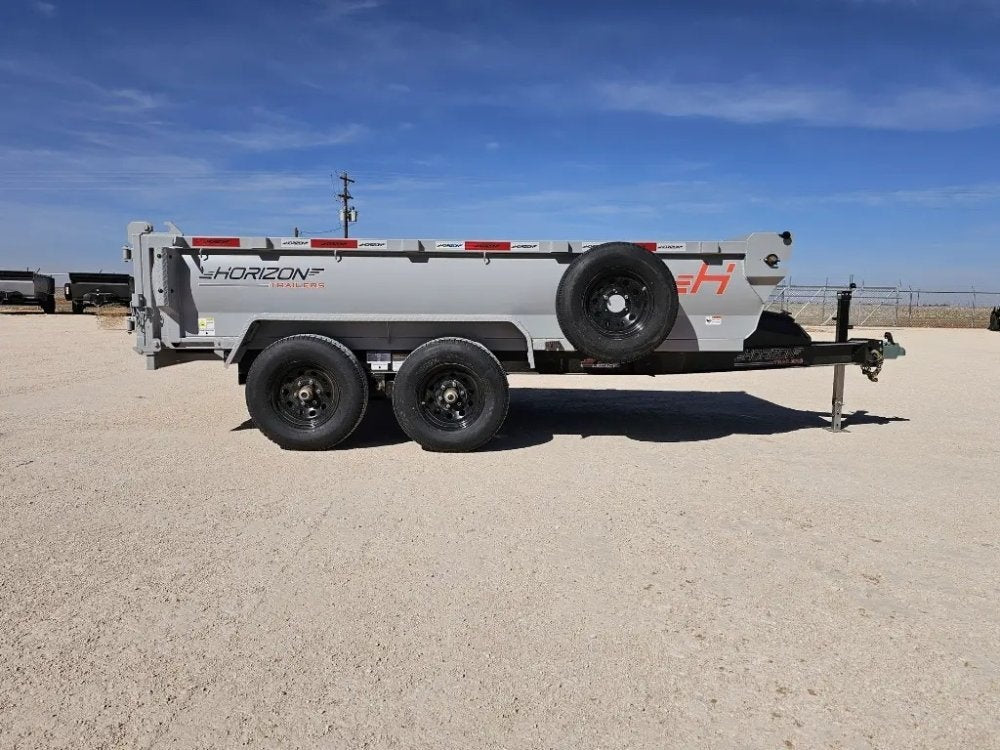 12' Horizon HZ6 Bumper Pull Dump Trailer 24" Side Walls - (2) 5.2K Axles - Bumper Pull Dump - TrailerSwap