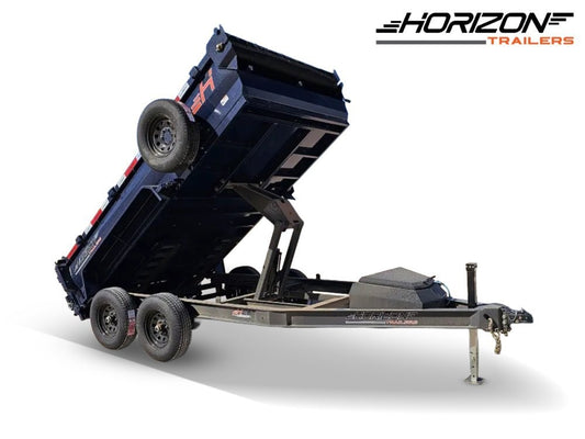 12' Horizon HZ6 Bumper Pull Dump Trailer 24" Side Walls - (2) 5.2K Axles - Bumper Pull Dump - TrailerSwap