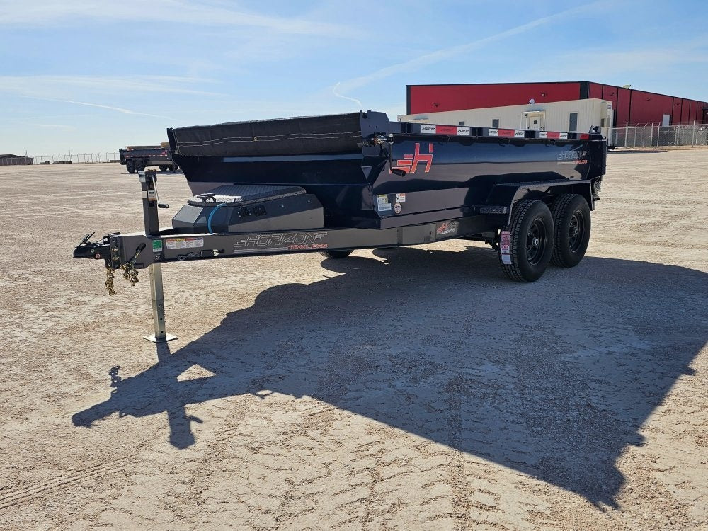 12' Horizon HZ6 Bumper Pull Dump Trailer 24" Side Walls - (2) 5.2K Axles - Bumper Pull Dump - TrailerSwap