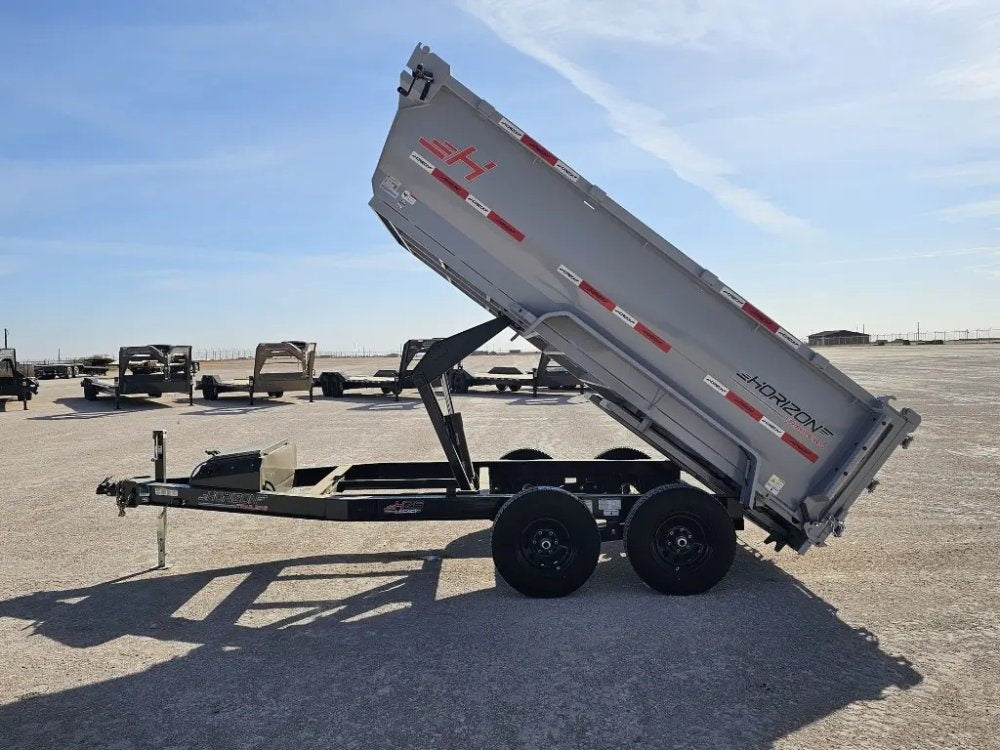 12' Horizon HZ6 Bumper Pull Dump Trailer 36" Side Walls - (2) 5.2K Axles - Bumper Pull Dump - TrailerSwap