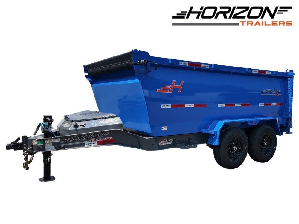 12' HZ7 Dump 48" Sides - 7K Axles - 620 Scissor - Bumper Pull Dump - Dump Trailers - TrailerSwap