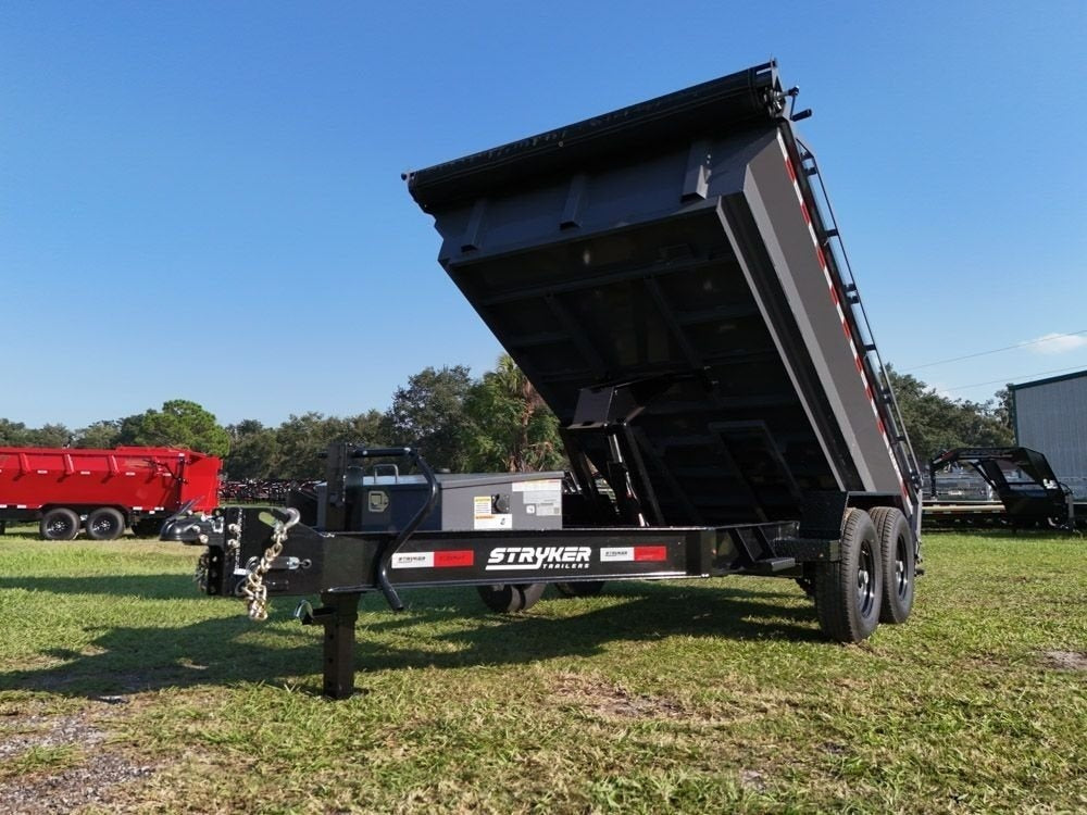 12' Stryker EDT Bumper Pull Dump Trailer 20" Side Walls - (2) 7k Axles - Bumper Pull Dump/Dump Trailers - Stryker Dealership Group