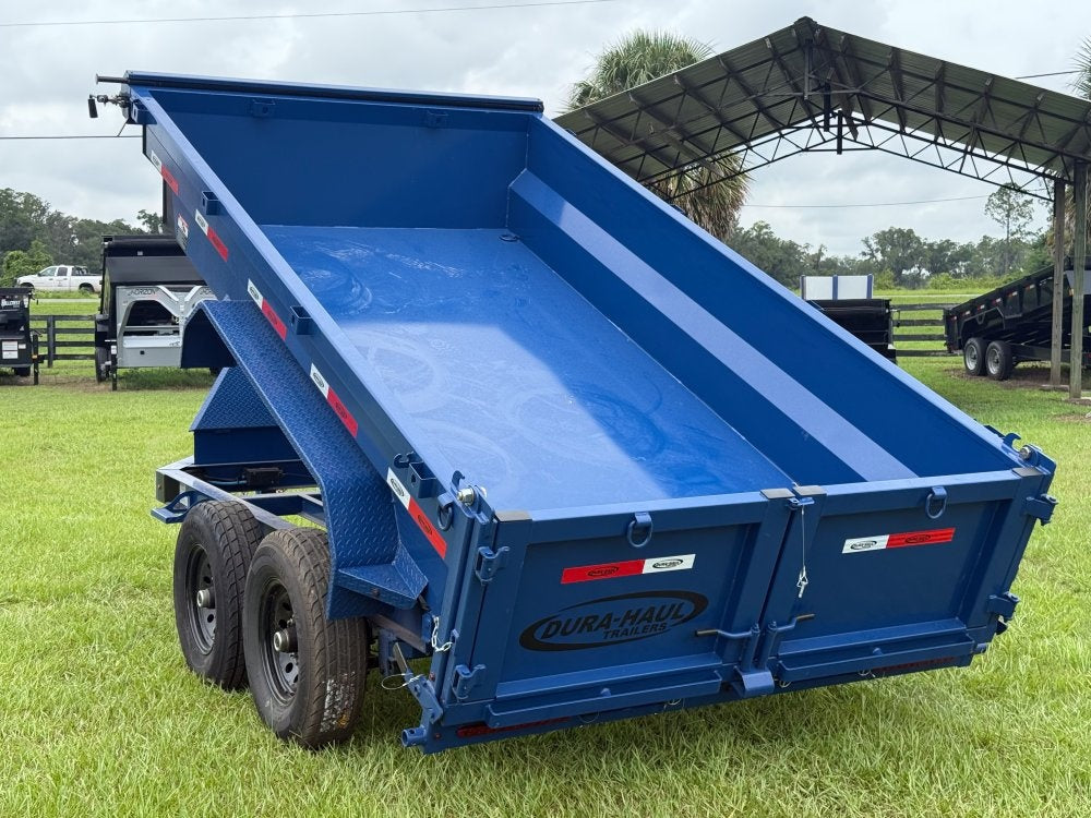 12' x 6' Dump Trailer DRM 24" Side Walls (2) 7K Axles Scissor Lift - Bumper Pull Dump - Dump Trailers - TrailerSwap