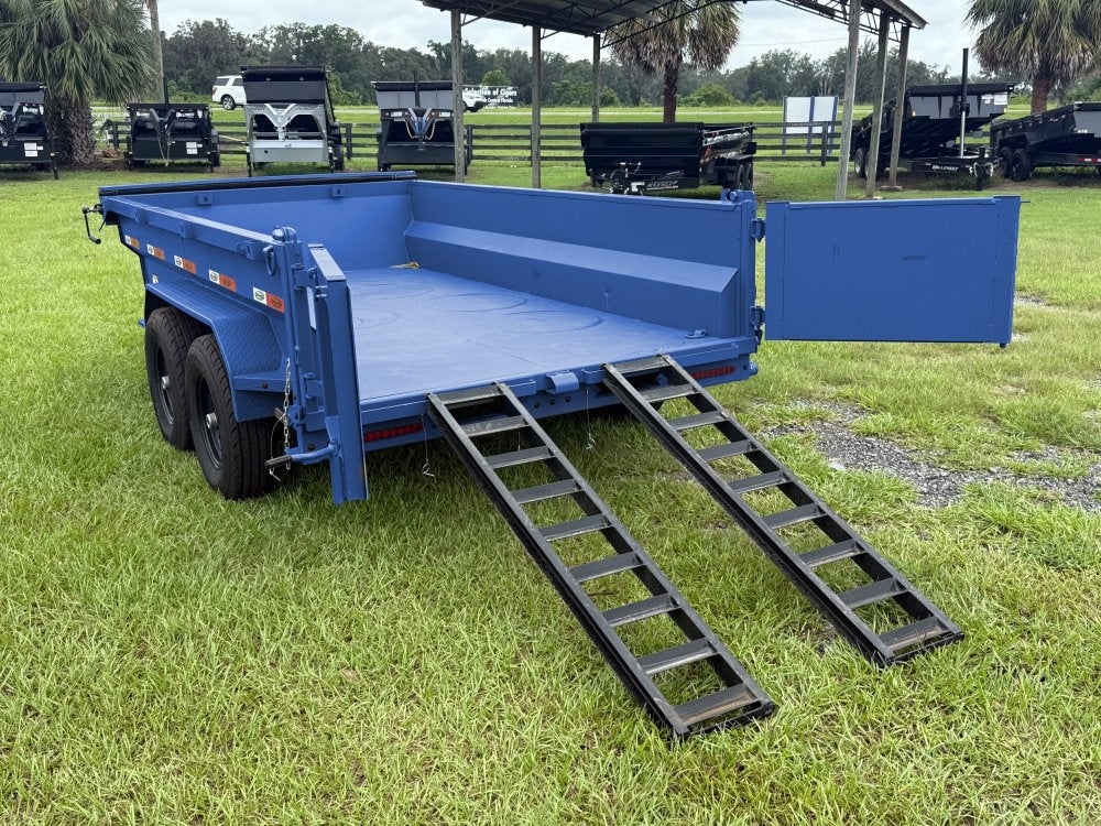 12' x 6' Dump Trailer DRM 24" Side Walls (2) 7K Axles Scissor Lift - Bumper Pull Dump - Dump Trailers - TrailerSwap