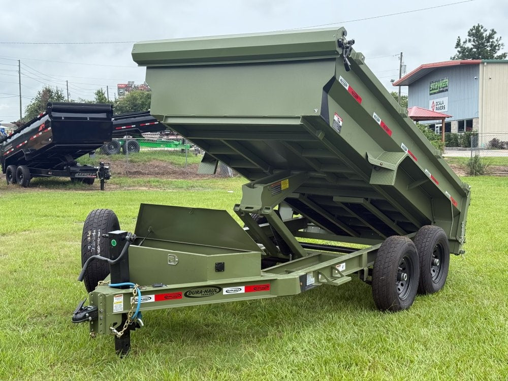 12' x 6' Dump Trailer DRM 24" Side Walls (2) 7K Axles Scissor Lift - Bumper Pull Dump - Dump Trailers - TrailerSwap