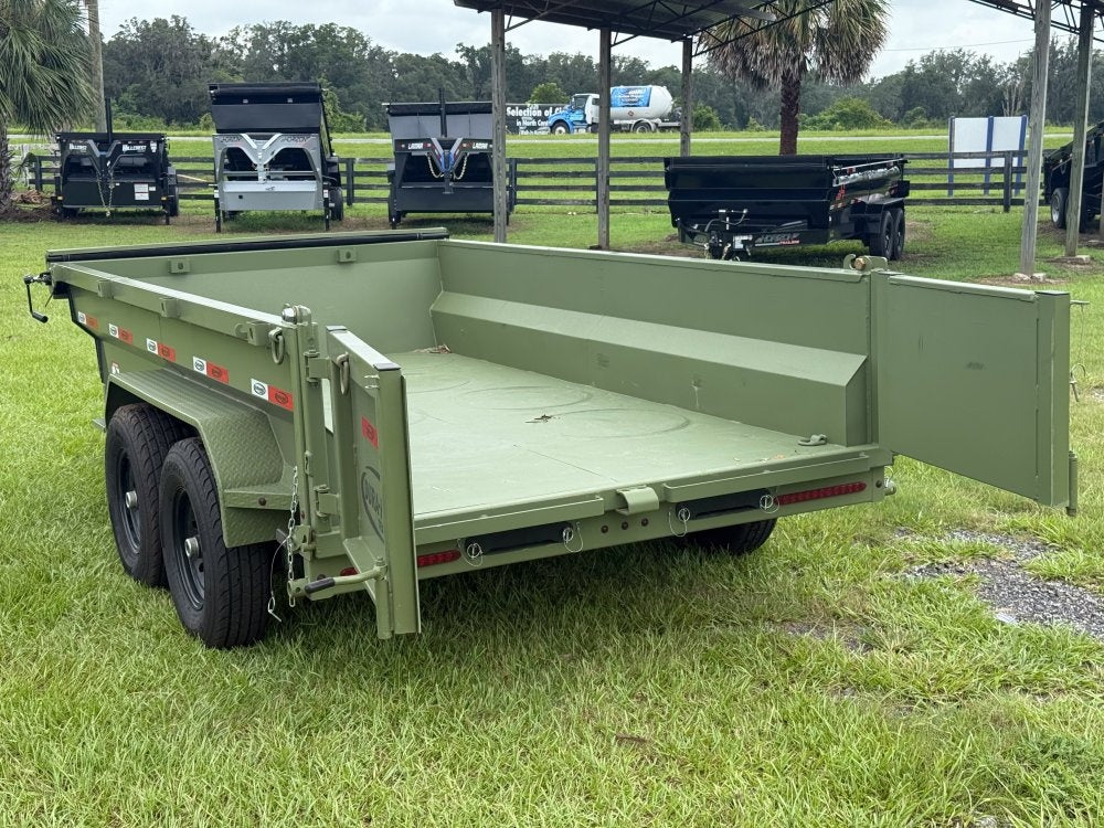 12' x 6' Dump Trailer DRM 24" Side Walls (2) 7K Axles Scissor Lift - Bumper Pull Dump - Dump Trailers - TrailerSwap