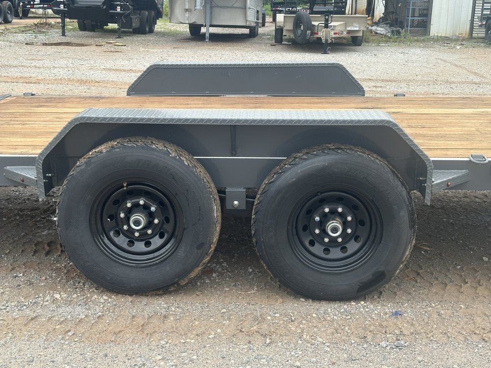 20' ERH Equipment Trailer (2) 7K Axles, Stand Up Ramps 010505