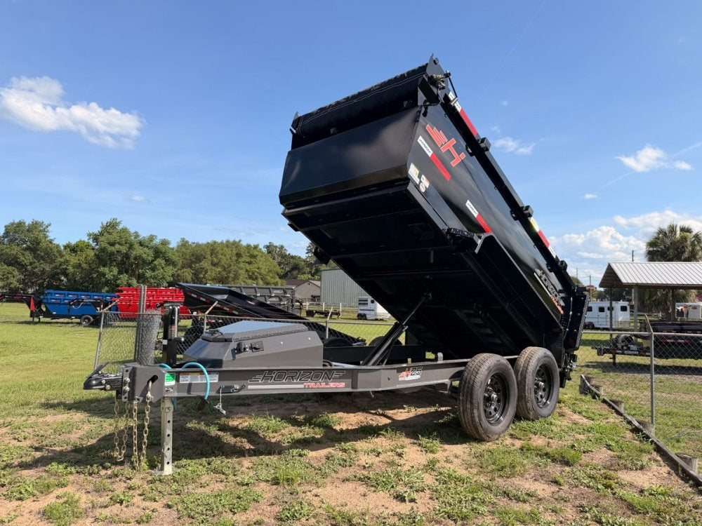 10' Horizon HZ5 Bumper Pull Dump Trailer 36" Side Walls - (2) 3.5K Axles 016519