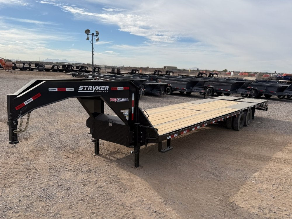 32' Stryker Gooseneck (2) 10K Axles Mega Ramps Dual Wheels 3463
