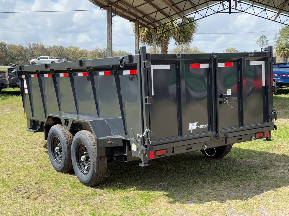14' Dump Trailer BP 40" Side Walls - Telescopic lift - 7k Axles - Hydraulic Jack - Bumper Pull Dump - Dump Trailers - TrailerSwap