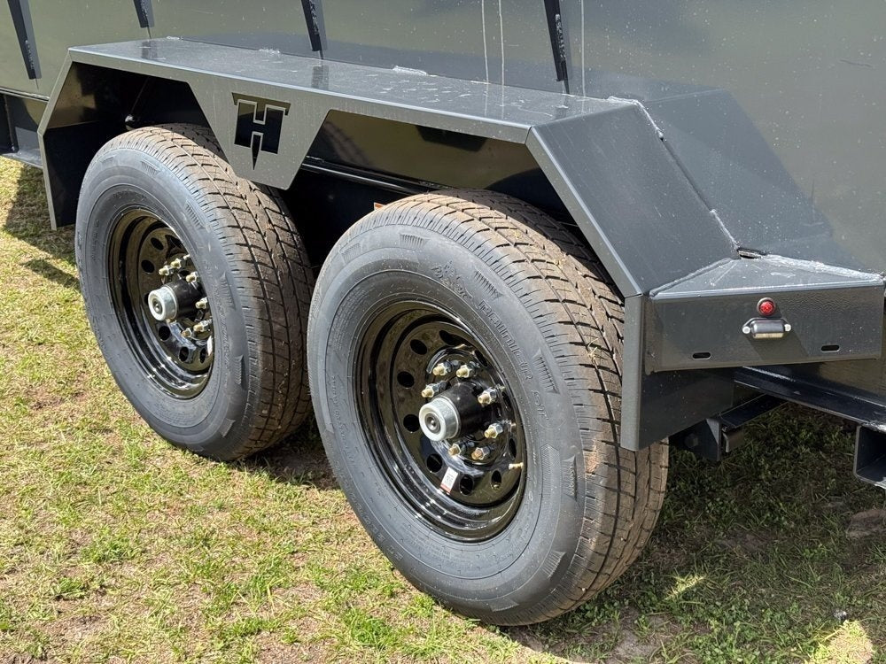 14' Dump Trailer BP 40" Side Walls - Telescopic lift - 7k Axles - Hydraulic Jack - Bumper Pull Dump - Dump Trailers - TrailerSwap