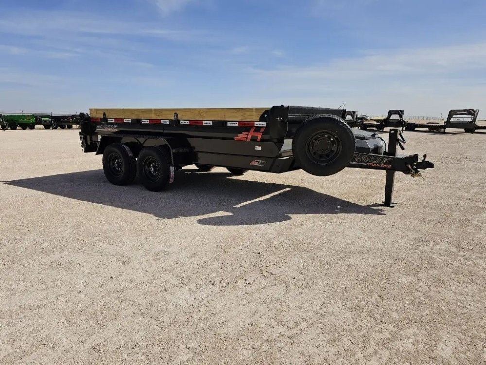 14' Horizon EZ7 Bumper Pull Dump Trailer 19" Sides - (2) 7K Axles - Bumper Pull Dump - TrailerSwap