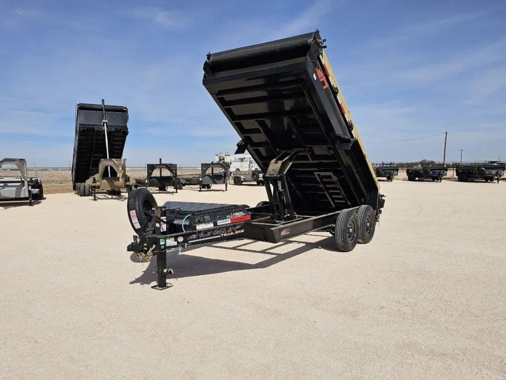 14' Horizon EZ7 Bumper Pull Dump Trailer 19" Sides - (2) 7K Axles - Bumper Pull Dump - TrailerSwap
