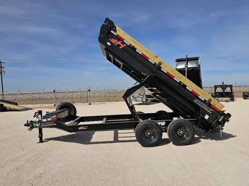 14' Horizon EZ7 Bumper Pull Dump Trailer 19" Sides - (2) 7K Axles - Bumper Pull Dump - TrailerSwap
