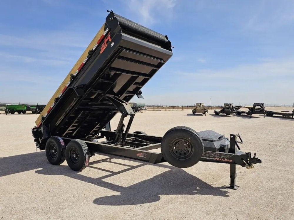14' Horizon EZ7 Bumper Pull Dump Trailer 19" Sides - (2) 7K Axles - Bumper Pull Dump - TrailerSwap
