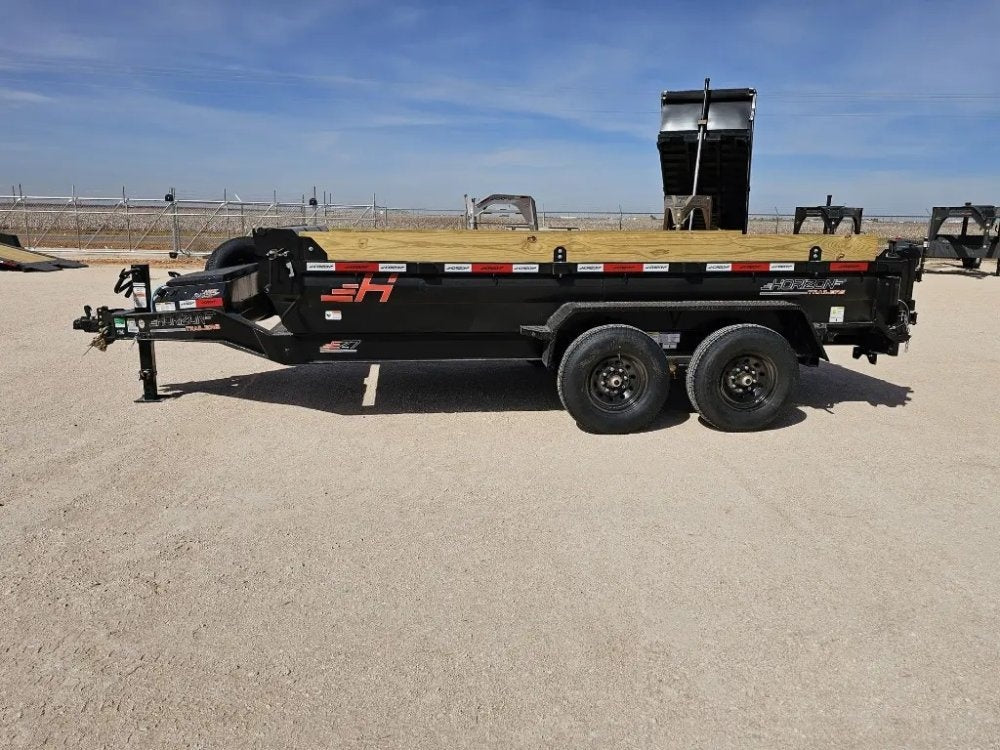 14' Horizon EZ7 Bumper Pull Dump Trailer 19" Sides - (2) 7K Axles - Bumper Pull Dump - TrailerSwap