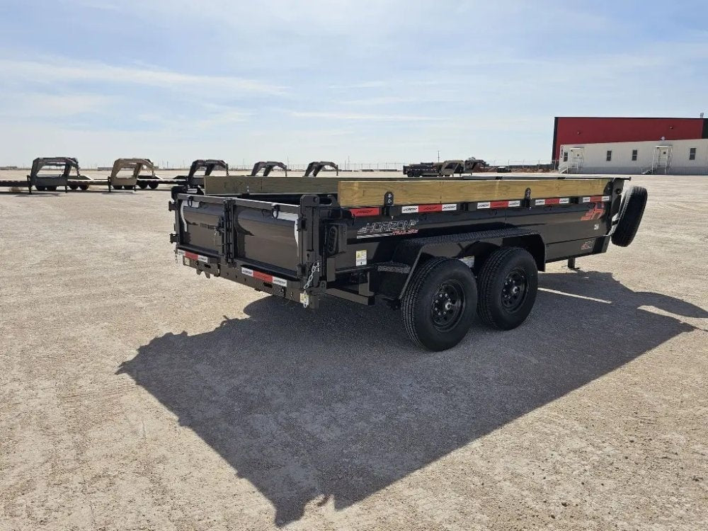 14' Horizon EZ7 Bumper Pull Dump Trailer 19" Sides - (2) 7K Axles - Bumper Pull Dump - TrailerSwap