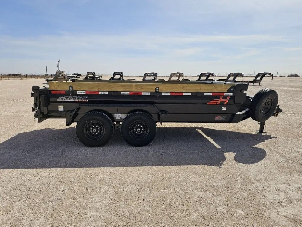 14' Horizon EZ7 Bumper Pull Dump Trailer 19" Sides - (2) 7K Axles - Bumper Pull Dump - TrailerSwap