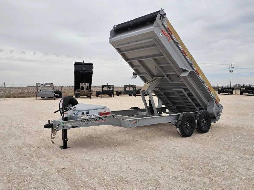 14' Horizon EZ7 Bumper Pull Dump Trailer 19" Sides - (2) 7K Axles - Bumper Pull Dump - TrailerSwap