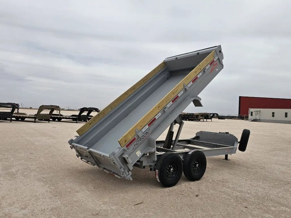 14' Horizon EZ7 Bumper Pull Dump Trailer 19" Sides - (2) 7K Axles - Bumper Pull Dump - TrailerSwap
