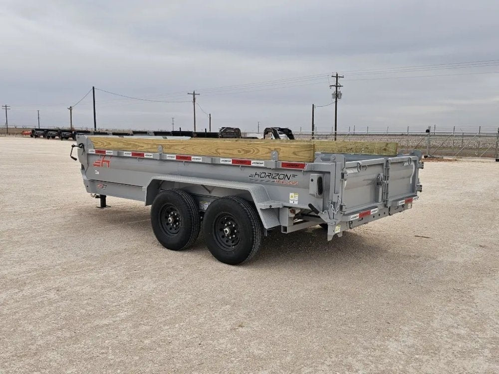 14' Horizon EZ7 Bumper Pull Dump Trailer 19" Sides - (2) 7K Axles - Bumper Pull Dump - TrailerSwap