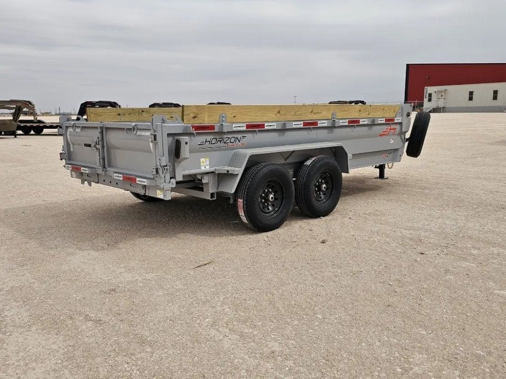 14' Horizon EZ7 Bumper Pull Dump Trailer 19" Sides - (2) 7K Axles - Bumper Pull Dump - TrailerSwap