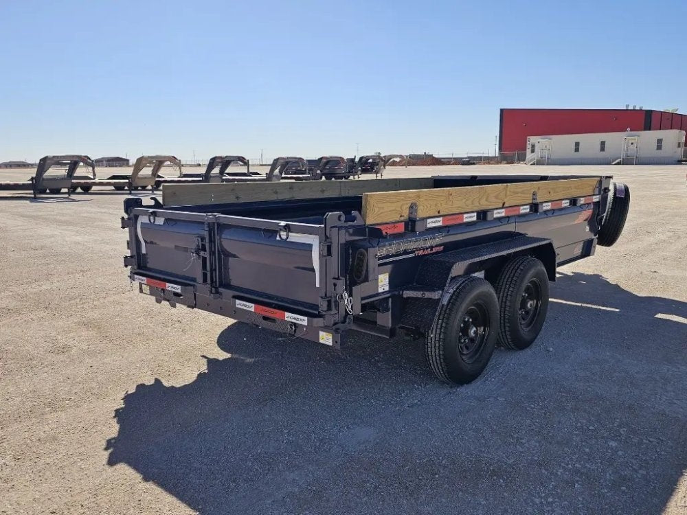 14' Horizon EZ7 Bumper Pull Dump Trailer 19" Sides - (2) 7K Axles - Bumper Pull Dump - TrailerSwap