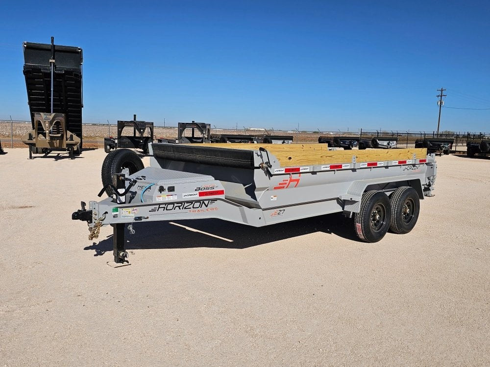 14' Horizon EZ7 Bumper Pull Dump Trailer 19" Sides - (2) 7K Axles - Bumper Pull Dump - TrailerSwap