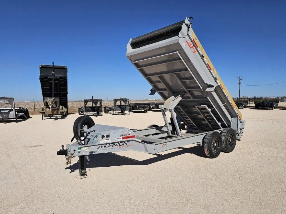 14' Horizon EZ7 Bumper Pull Dump Trailer 19" Sides - (2) 7K Axles - Bumper Pull Dump - TrailerSwap