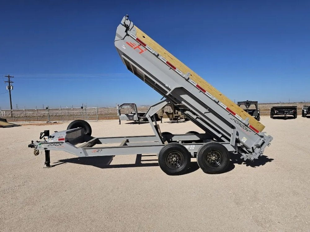14' Horizon EZ7 Bumper Pull Dump Trailer 19" Sides - (2) 7K Axles - Bumper Pull Dump - TrailerSwap