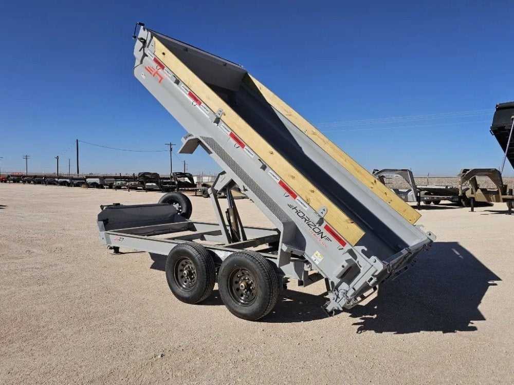 14' Horizon EZ7 Bumper Pull Dump Trailer 19" Sides - (2) 7K Axles - Bumper Pull Dump - TrailerSwap