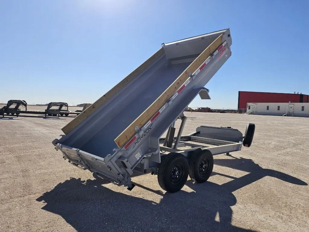 14' Horizon EZ7 Bumper Pull Dump Trailer 19" Sides - (2) 7K Axles - Bumper Pull Dump - TrailerSwap