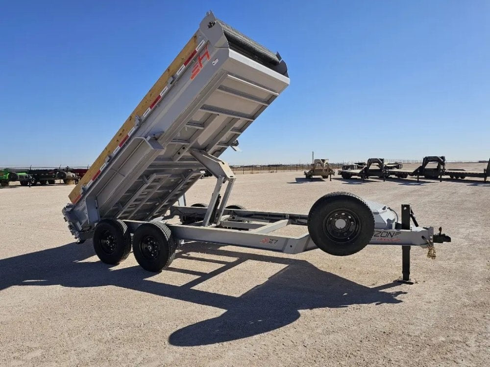 14' Horizon EZ7 Bumper Pull Dump Trailer 19" Sides - (2) 7K Axles - Bumper Pull Dump - TrailerSwap