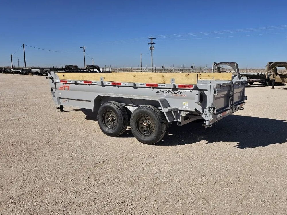 14' Horizon EZ7 Bumper Pull Dump Trailer 19" Sides - (2) 7K Axles - Bumper Pull Dump - TrailerSwap