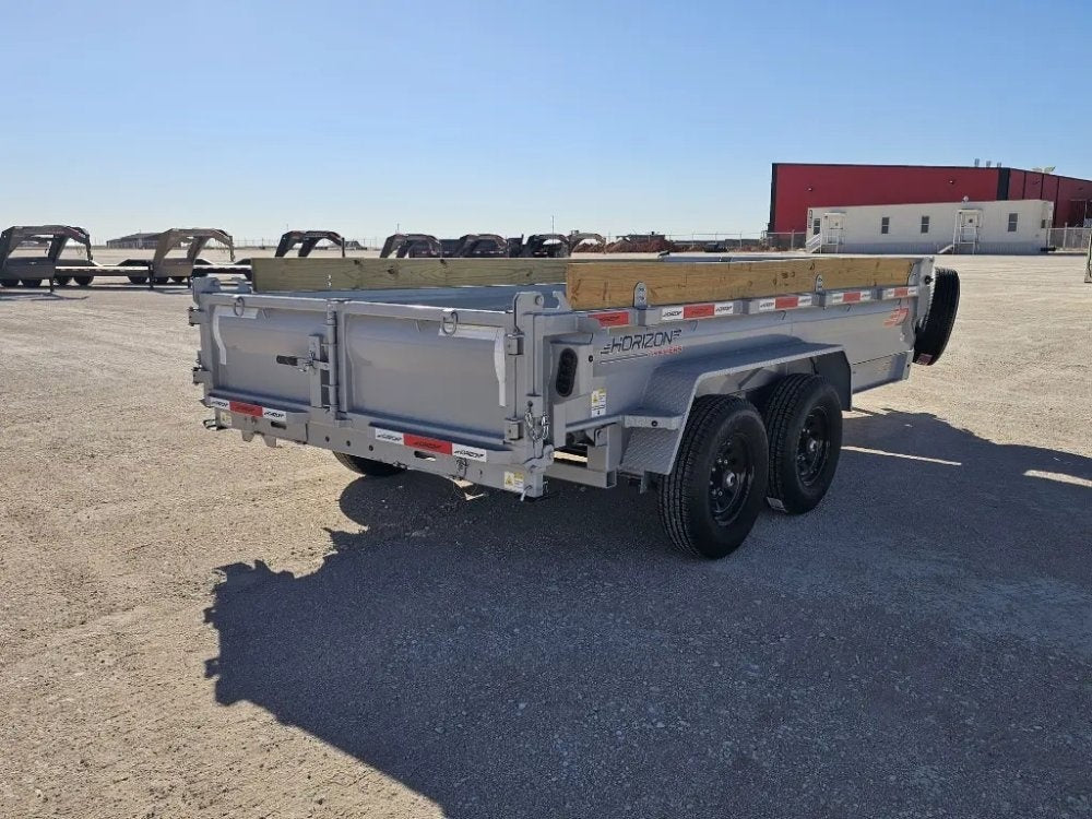 14' Horizon EZ7 Bumper Pull Dump Trailer 19" Sides - (2) 7K Axles - Bumper Pull Dump - TrailerSwap