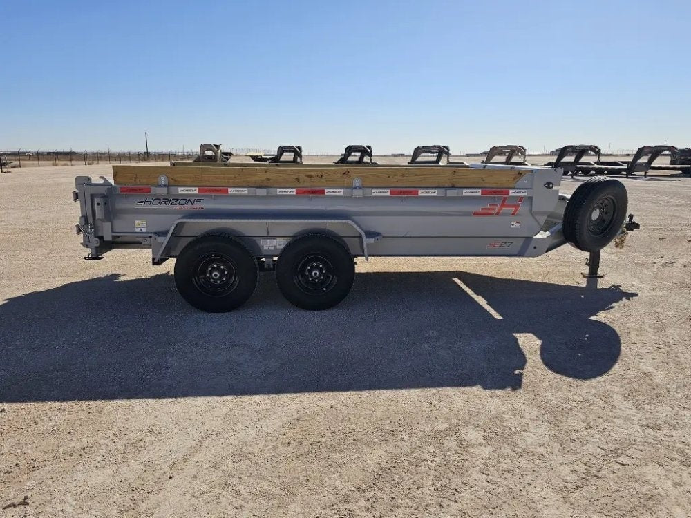 14' Horizon EZ7 Bumper Pull Dump Trailer 19" Sides - (2) 7K Axles - Bumper Pull Dump - TrailerSwap