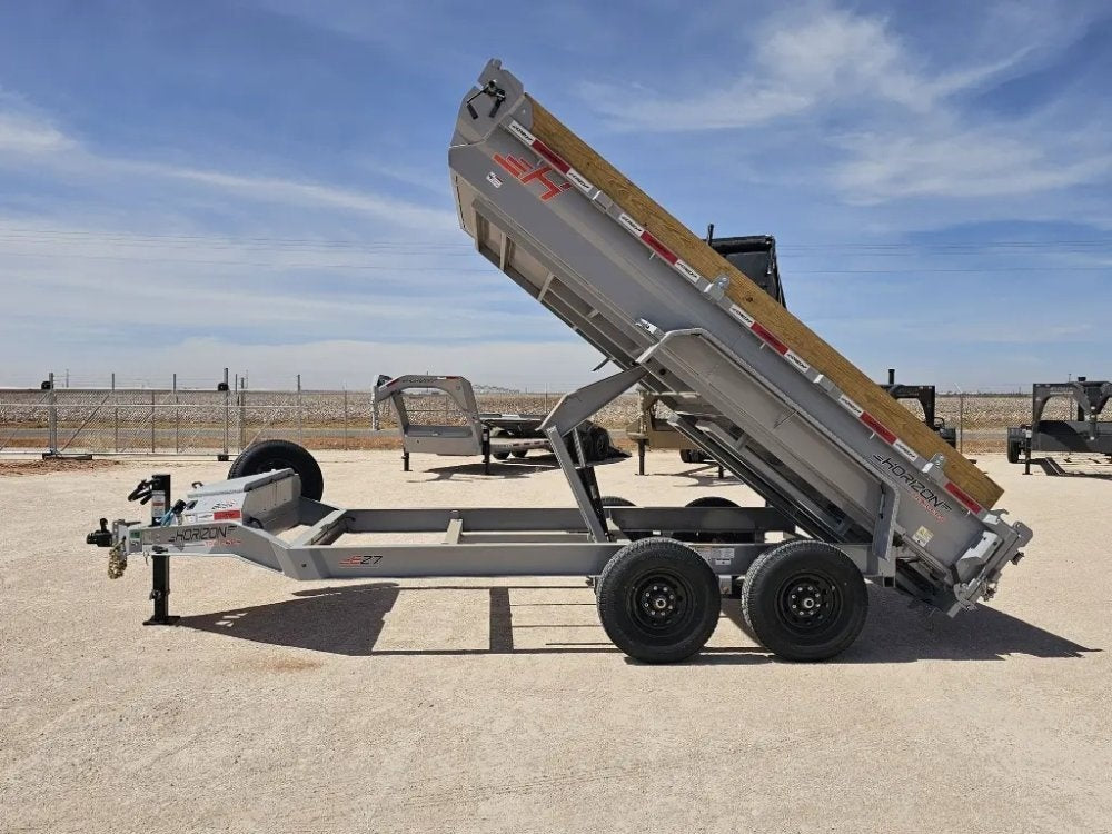14' Horizon EZ7 Bumper Pull Dump Trailer 19" Sides - (2) 7K Axles - Bumper Pull Dump - TrailerSwap