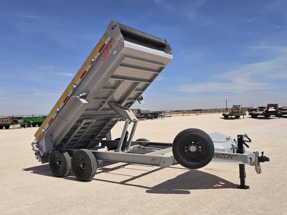 14' Horizon EZ7 Bumper Pull Dump Trailer 19" Sides - (2) 7K Axles - Bumper Pull Dump - TrailerSwap