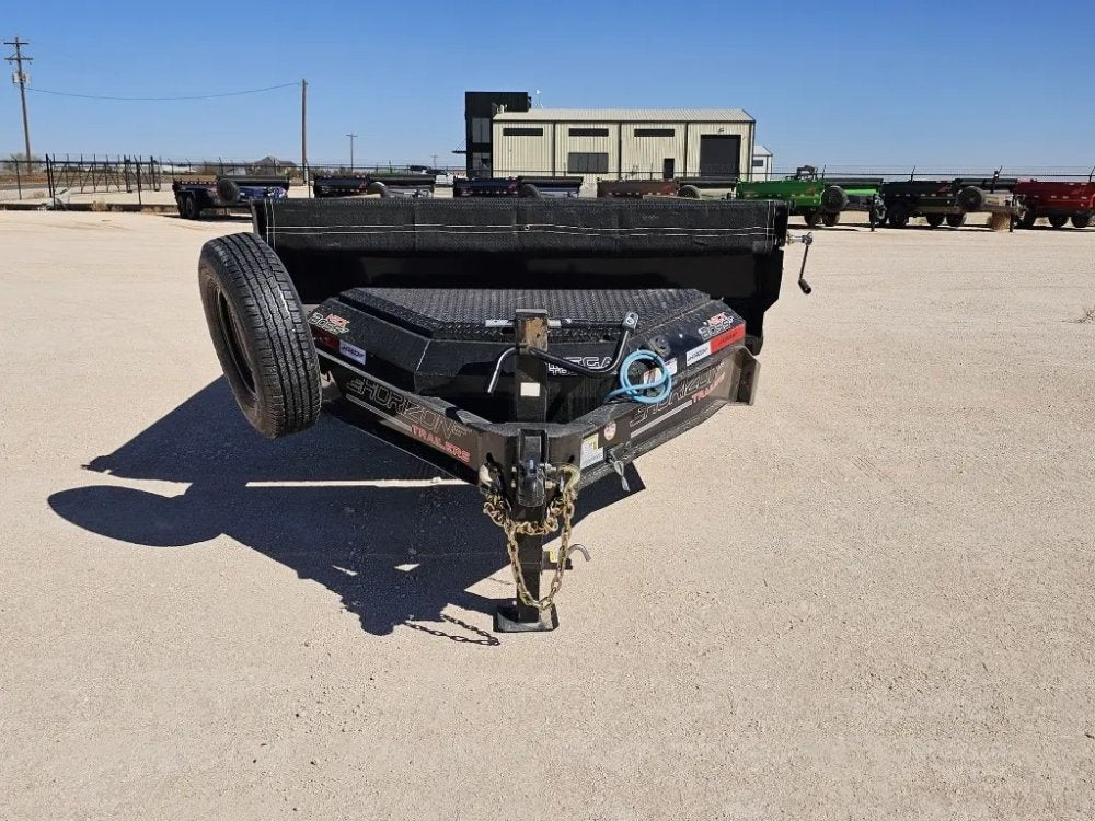 14' Horizon EZ7 Bumper Pull Dump Trailer 19" Sides - (2) 7K Axles - Bumper Pull Dump - TrailerSwap
