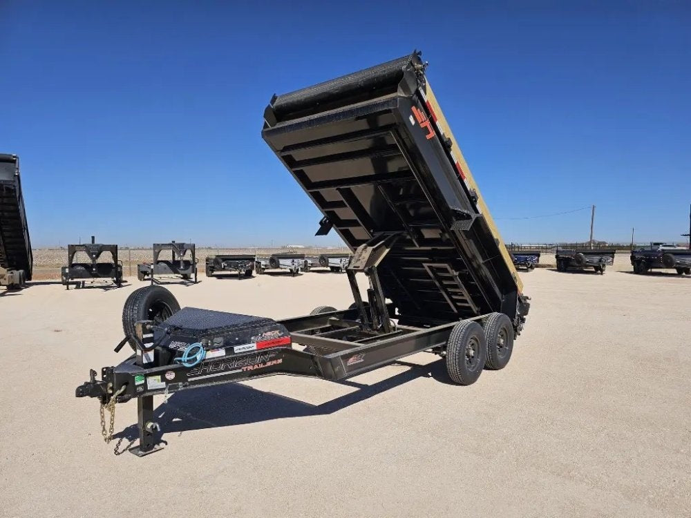 14' Horizon EZ7 Bumper Pull Dump Trailer 19" Sides - (2) 7K Axles - Bumper Pull Dump - TrailerSwap